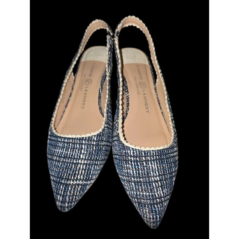 Chinese laundry Blue Low Heel Sling Back Pump Sz 11 W